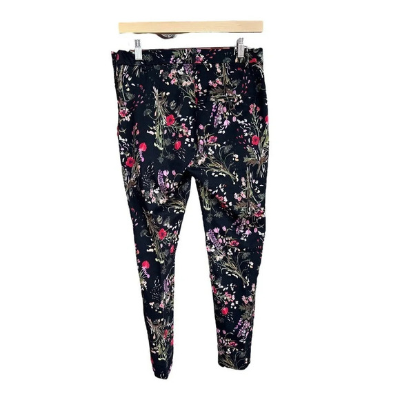 H&M Women's Botanicals Ankle-Length Cigarette Trousers Size 10 - Picture 7 of 8